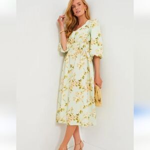 Tuckernuck Aqua Watercolor Marlena Dress Suze XS